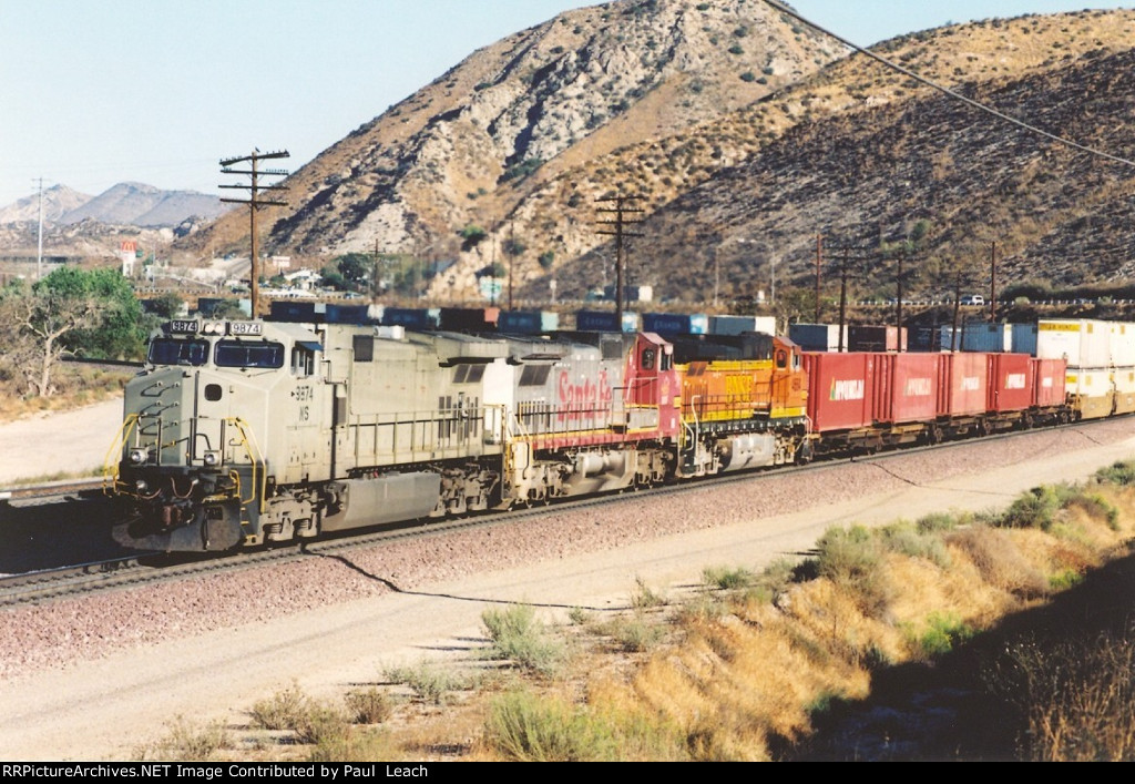 Stack train rolls west behind an eastern leader